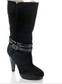 this very fashionable beverly feldman suede boots black are brand new 
