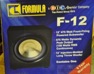 BIC America F12 12 inch Front Firing Powered Subwoofer