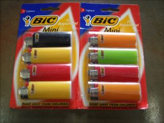 BIC Mini Small Multi Colored Lighters 144 Piece Lot