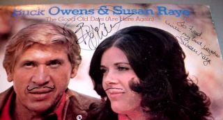 Buck Owens Susan Raye Autographed LP Letter The Good Old Days