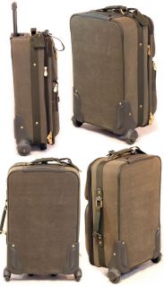 Bill Blass Pullman Travel Suitcase Grey Green Quality Luggage Case 