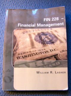 Financial Management Fin 228 by William R Lasher ISBN 978 1 133 15188 