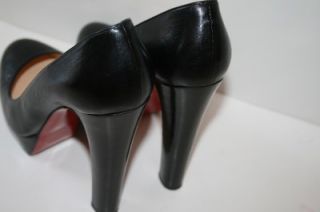 Christian Louboutin Bibi Black Leather 140 Shoe Size 39 5