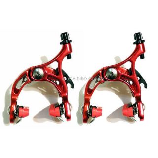 225g New Road Bike Brake Set Front Rear Calipers Red