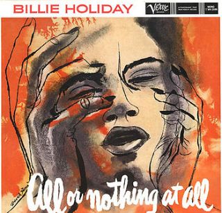 Verve cover illustration of Billie Holiday by David Stone Martin