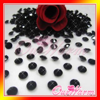 1000 Black Diamond Confetti 1 Carat Wedding Party Decor