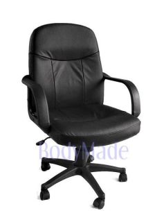 New Black Leather Executive Computer Desk Office Chair