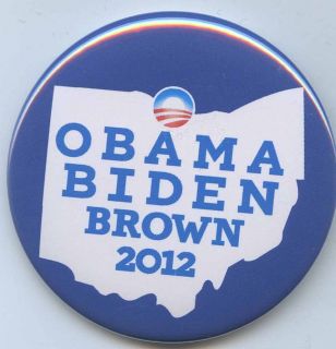 Obama Biden Sherrod Brown OHIO2012 Button