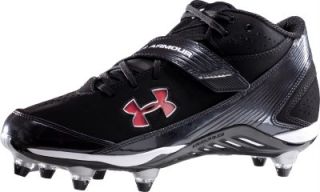   Armour Mens Pursuit II Football Cleats 1208557 Black Size 12