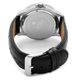   Invicta 11427 Specialty Black Dial Black Leather Swiss Quartz Watch