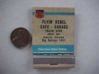 1950s Era Waugh Indiana Phillips 66 Gas Oil Service Station Matchbook 