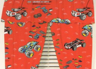Lego Racers Red Window Valance Race Cars Bedding Decor