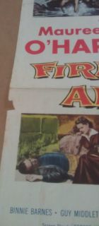 Fire Over Africa Movie Poster Insert 1954 Original Folded 14x36 