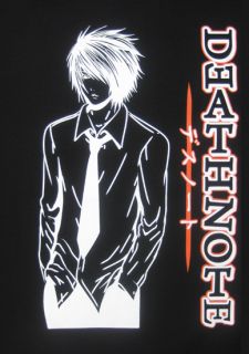 Mens Death Note Manga Anime Retro L Lawliet T Shirt XL
