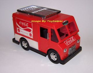 Coca Cola Big Uniplast Coke Toy Truck w Rack Vintage
