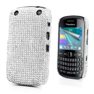 Silver Diamante Bling Case Cover for Blackberry 9320 Curve 9320 Screen 