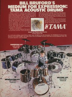 1985 TAMA Drums BILL BRUFORD Photo Artstar Superstar Swingstar 