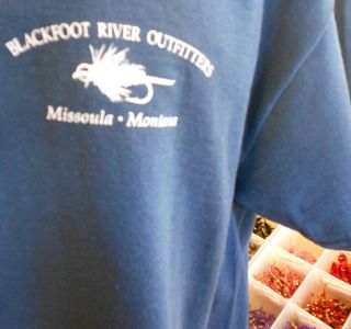 Blackfoot River Outfitters Nymphing Is not A Crime Go Deep TeeS 