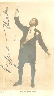 Autograph British Actor Manager Seymour Hicks Doing Magic Trick 1905