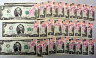 1976 Bicentennial Note $2 Dollar Bill First Day Issue Stamped Mint 