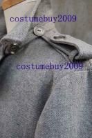 Twilight Edward Cullen Grey Gray Wool Jacket Pea Coat M