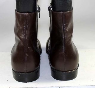 Blair Brand Brown Leather Ankle Hipster Chukka Zipper Boots Mens Sz 9 