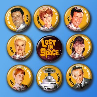 Set of Nine Lost in Space Bill Mumy Jonathan Harris Photo Buttons New 