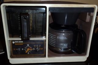 VINTAGE GE BLACK AND DECKER RV SPACEMAKER COFFEE MAKER w GLASS CARAFE