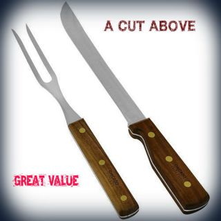 CHICAGO CUTLERY 2 PIECE CARVING SET, WALNUT HANDLES NIB AWESOME TOOLS 