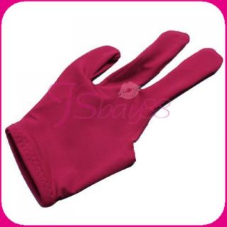 1pcs Red 3 Finger Unisex Pool Shooters Billiard Gloves
