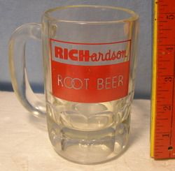 Vintage Richardson Root Beer Mug Fabulous Red Printing