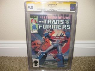 TRANSFORMERS #1 CGC 9.8 SS Bill Sienkiewicz SIGNED White Pages Marvel 