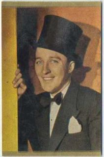 BING CROSBY Vintage 1936 Danmarks Film Stars Trading Card #72