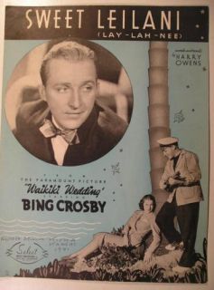 Sheet Music Sweet Leilani Bing Crosby Film Song 1937