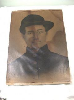Civil War Soldier Hezekiah Blevins Charcoal Portrait