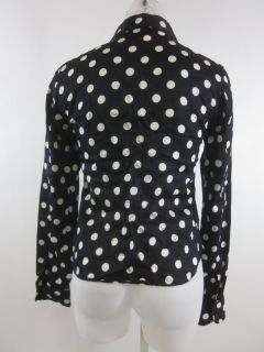Agnes B Black White Polka Dot Buttoned Blouse Shirt XS