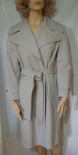 Vintage 1960s Polyester Raincoat Trench Coat Wrap Huge Lapels Mod 
