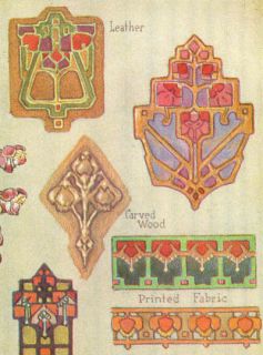arts crafts design designing stencils beautiful stickley era floral 