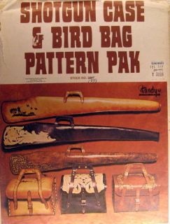 1970s Vintage Leathercraft Patterns Gun Case Bird Bag