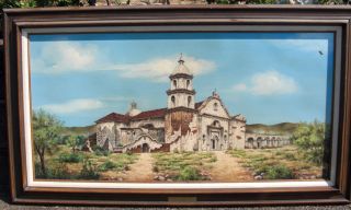 John Steele Painting San Luis Rey Mission original one of a kind
