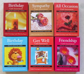 Boxed Greeting Cards Birthday Get Well Sympathy Friendship Blank Your 