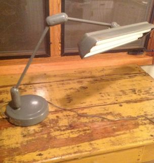 Vintage Swivelier Adjustable Industrial Light Lamp Drafting Shop 