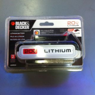 Black Decker 20 Volt Battery 20V Lithium ion LBXR20