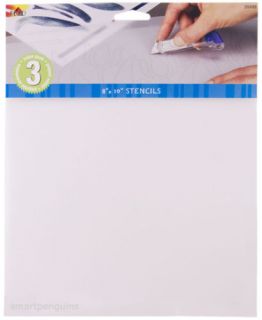 Plaid Blank Stencil Sheet 8 x 10 3pk Plastic Stencils