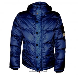 Stone Island Blue Hooded Down Jacket A w 2012 RRP £495