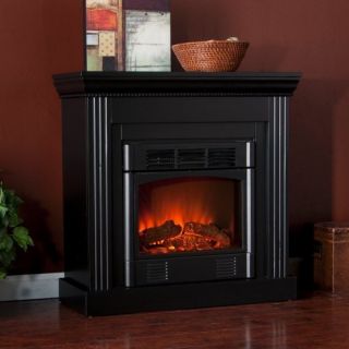    Petite Convertible Black Electric Flame Fireplace Mantle SEI FE9174