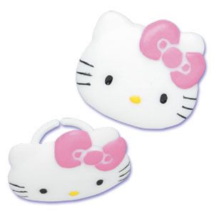 24 HELLO KITTY Cupcake Rings Toppers birthday party supplies favors