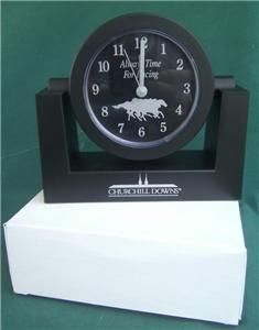   Downs SGA Always Time for Horse Racing Black Small Desk Clock