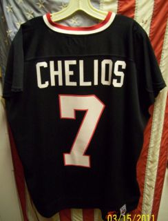 Chicago Blackhawks 7 Chris Chelios Captain Black NHL Hockey Jersey 