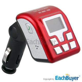 Bluetooth Car  Player FM Transmitter Modulator Red